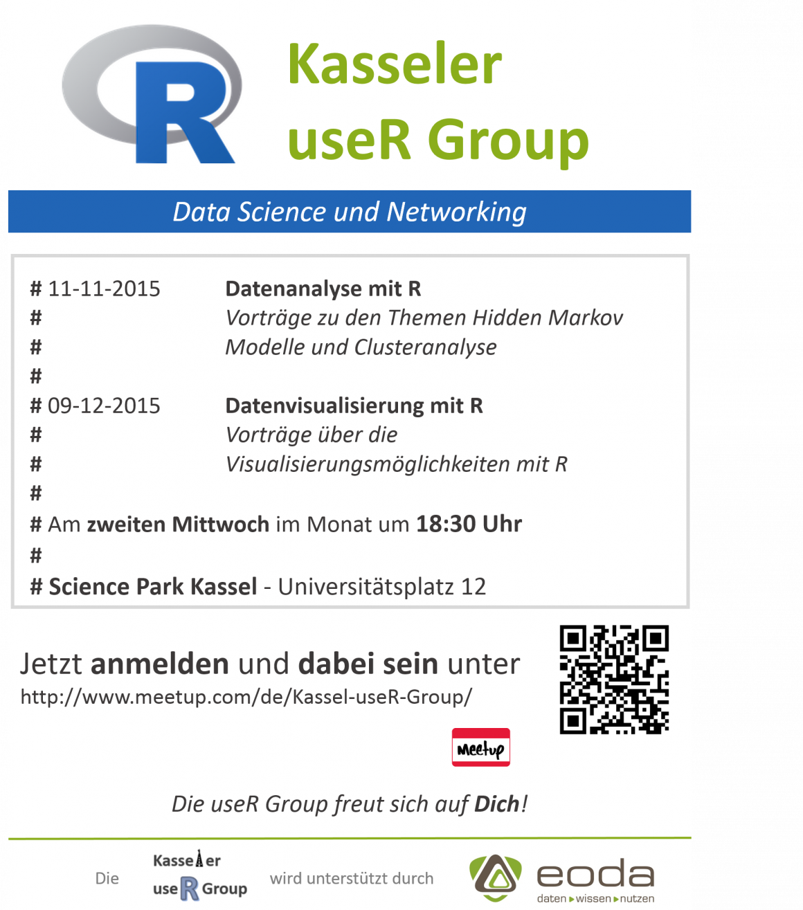 Datenanalyse mit R ist das Thema im nächsten Meetup der Kasseler useR Group