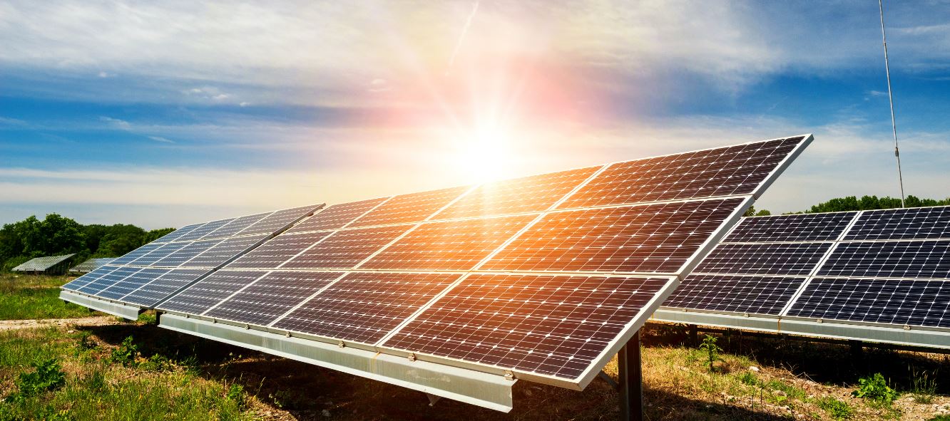 Solaranlage in der Sonne