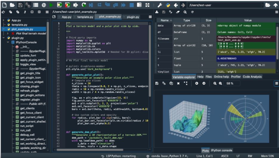 Screenshot Spyder IDE