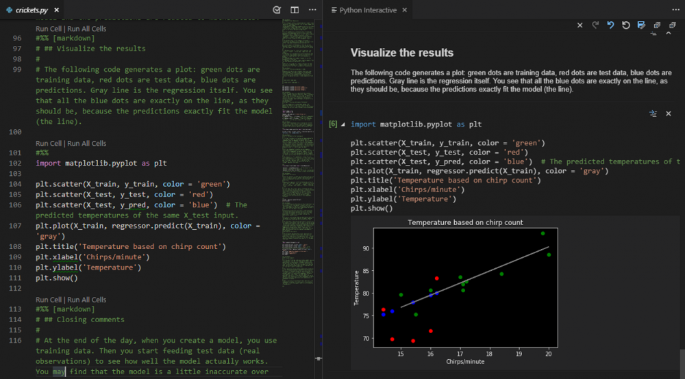 Screenshot von Jupyter Notbeook