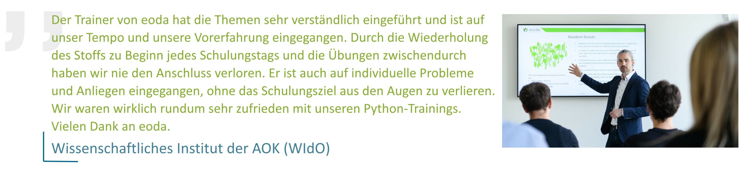 Kundenfeedback zum Python Training von eoda